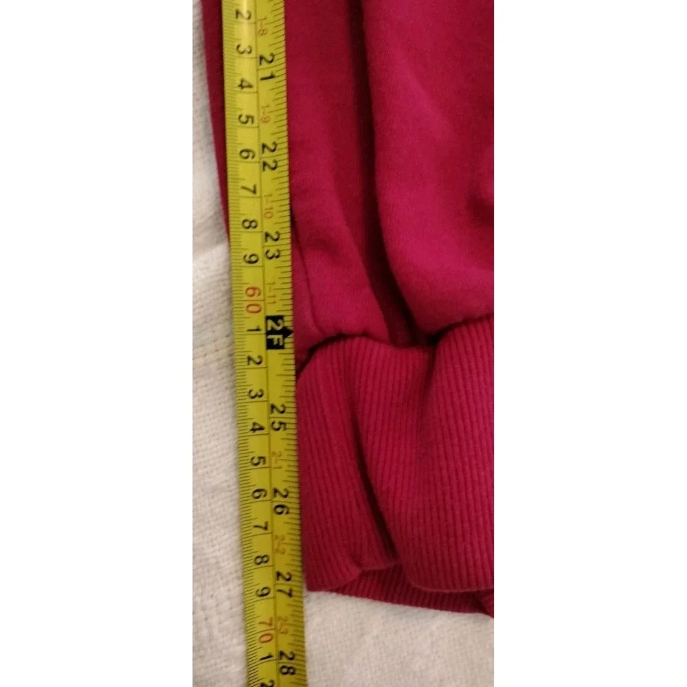 True Religion Metallic HS Jogger Pink Red Sweatpants Size Medium Cozy Flaw